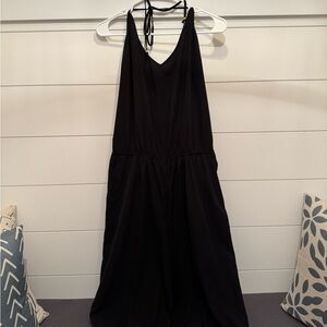 Guess Black Halter Wide Leg Jumpsuit with Pockets, Women’s XL